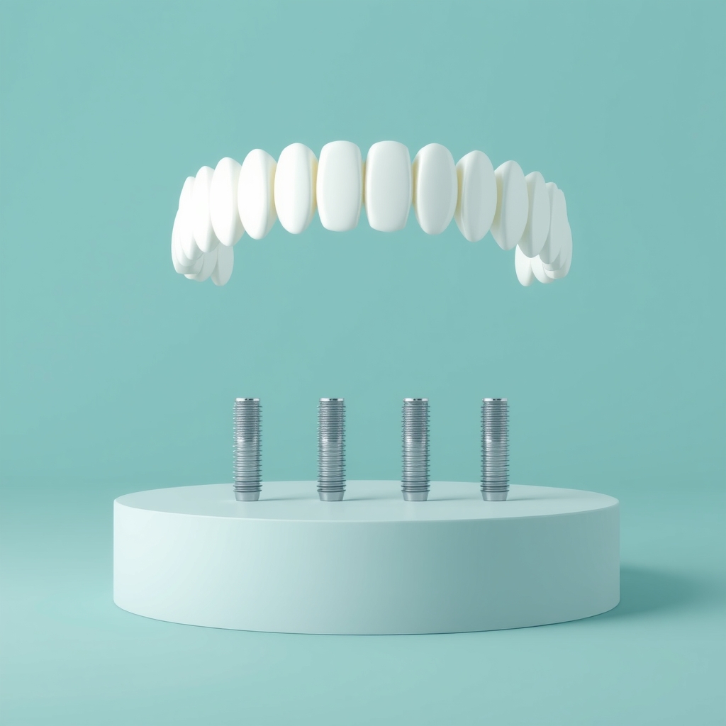 Illustration: All-on-4 Implants: A Complete Guide to Fixed Full-Arch Teeth Replacement