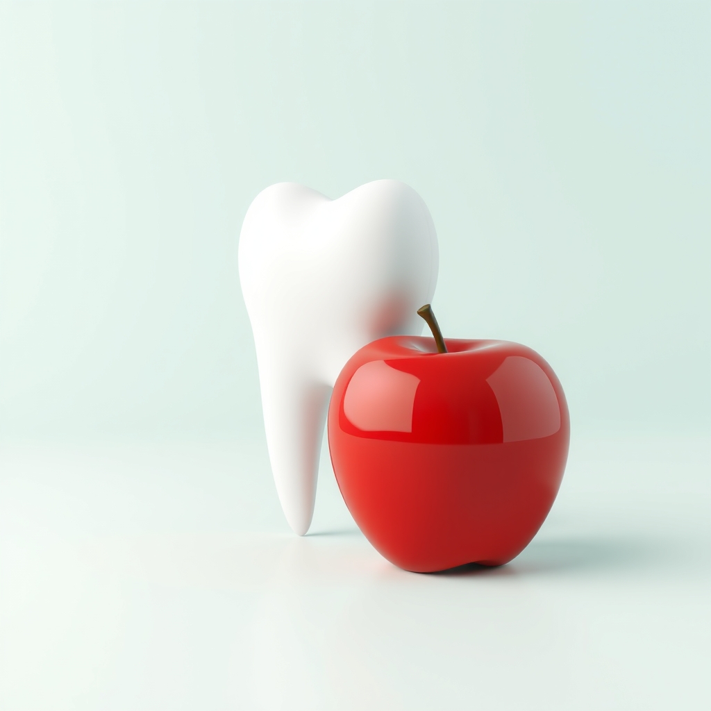 Illustration: Foods and Drinks That Strengthen Teeth vs Those That Cause Decay